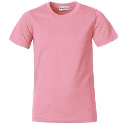 dressforfun 901032 Kinder T-Shirt, Basic Shirt mit Rundhalsausschnitt, Baumwolle - Diverse Farben und Größen - (Rosa | 128 | Nr. 304347) von dressforfun