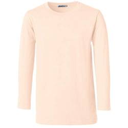 dressforfun 901033 Kinder Longsleeve, Basic Langarm Shirt mit Rundhalsausschnitt, Baumwolle - Diverse Farben und Größen - (Hautfarben | 104 | Nr. 304465) von dressforfun