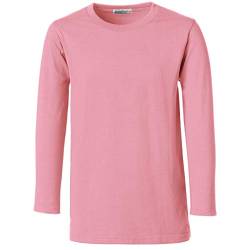 dressforfun 901033 Kinder Longsleeve, Basic Langarm Shirt mit Rundhalsausschnitt, Baumwolle - Diverse Farben und Größen - (Rosa | 140 | Nr. 304433) von dressforfun