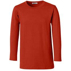 dressforfun 901033 Kinder Longsleeve, Basic Langarm Shirt mit Rundhalsausschnitt, Baumwolle - Diverse Farben und Größen - (Weinrot | 128 | Nr. 304427) von dressforfun