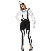 dressforfun Clown-Kostüm Frauenkostüm Clown schwarz-weiß von dressforfun