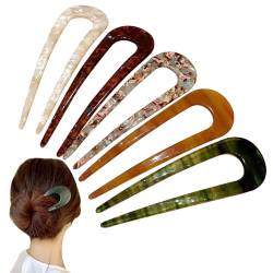 Haarclip u Form Haarclip Brötchen 5 Pack DIY leicht zu passen zu passen französischer Haarclip für Frauen elegante dekorative französische Haargabel Haarzubehör von dsbdrki