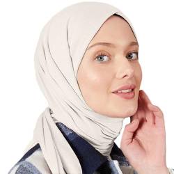 Premium Jersey Turban Kopftuch Schal Wrap Instant Hijab Für Damen | Instant Hijab | Schal Cap für Frauen Hijab Muslim (Beige) von dscarf