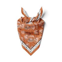 dscarf Baumwolle Halstuch 60cm x 60cm Square Klein Unisex Stirnband Schal Bandana Hals Kopftuch Atmungsaktiv (Blühendes Design 7) von dscarf