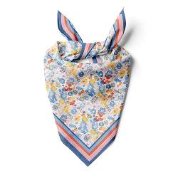 dscarf Damen-Halstuch 55cm x 55cm Square Unisex Stirnband Schal Bandana Hals Kopftuch Atmungsaktiv (Blühendes Design 12) von dscarf