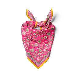 dscarf Damen-Halstuch 55cm x 55cm Square Unisex Stirnband Schal Bandana Hals Kopftuch Atmungsaktiv (Blühendes Design 2) von dscarf