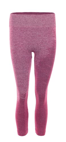 duParc Women's, Melange-Effekt Active Wear Sportleggings, Hohe Taille, Squat Proof, schnell trocknend, nahtlos, Rot, Small von duParc