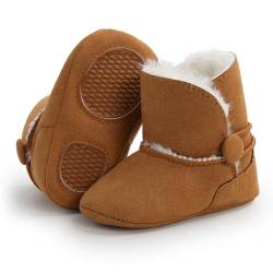 dubuto Unisex-Baby Booties Kleinkind Winter Warme Schneestiefel Rutschfeste Winterschuhe Sock Schuhe für Mädchen Jungen Kleinkind (0-18 Monate) von dubuto