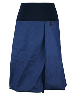 dunkle design Damen Ballonrock Jeansrock Jeans Farbe nach Wahl (L 42/44, Mittelblau 65cm) von dunkle design