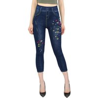 dy_mode 7/8-Jeggings Damen Capri Jeggings 7/8 Leggings Jeans Optik Sommer Jeggins mit elastischem Bund, High Waist von dy_mode