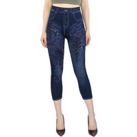 dy_mode 7/8-Jeggings Damen Capri Jeggings 7/8 Leggings Jeans Optik Sommer Jeggins mit elastischem Bund, High Waist von dy_mode