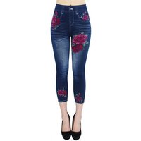 dy_mode 7/8-Jeggings Damen Capri Jeggings 7/8 Leggings Jeans Optik Sommer Jeggins mit elastischem Bund von dy_mode