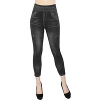 dy_mode 7/8-Jeggings Damen Capri Jeggings 7/8 Leggings Jeans Optik Sommer Jeggins mit elastischem Bund von dy_mode