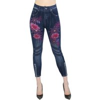 dy_mode 7/8-Jeggings Damen Capri Jeggings 7/8 Leggings Jeans Optik Sommer Jeggins mit elastischem Bund von dy_mode