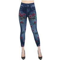 dy_mode 7/8-Jeggings Damen Capri Jeggings 7/8 Leggings Jeans Optik Sommer Jeggins mit elastischem Bund von dy_mode