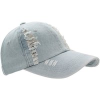 dy_mode Baseball Cap Unisex Baseball Cap Frauen Mütze Herren Schirmmütze Destroyed Look Destroyed Optik, Risse von dy_mode