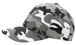 dy_mode Basecap Unisex Kappe Army Muster Camouflage Damen Herren Baseball Cap Mütze - K105 (K105-GrauArmy) von dy_mode