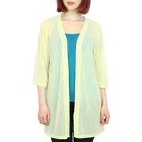 dy_mode Cardigan Damen Sommer Cardigan Transparente Strickjacke Sommerjacke Offen in Unifarbe, Durchsichtig von dy_mode