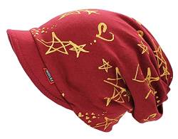 dy_mode Damen Schirmmütze Beanie Mütze mit Schirm Kappe - BM118 (BM136-Rot) von dy_mode