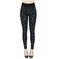 dy_mode Highwaist Leggings Damen Leggings Schwarz mit Glanz Wet-Look Druck Muster Frauen Leggins elastischem Bund von dy_mode