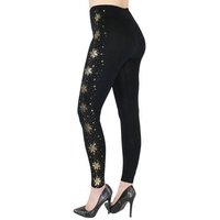 dy_mode Highwaist Leggings Damen Leggings mit Glanz Druck Schmetterling Muster Glitzer Leggins mit elastischem Bund, Hochbund von dy_mode