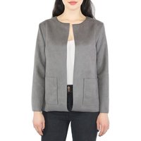 dy_mode Lederimitatjacke Damen Übergangsjacke Kunstleder Kunstwildleder-Optik Jacke Cardigan von dy_mode