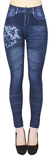 dy_mode Leggings Damen Jeggings High Waist Hose Jeans jeansleggings Damen - OneSize Gr.36-42 - JL068 (JL006 | Gr.36-40) von dy_mode