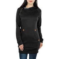 dy_mode Longsweatshirt Damen Kapuzenpullover Sweatshirt Lang Hoodie Longshirt mit Kapuze mit Kapuze von dy_mode