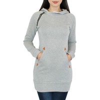 dy_mode Longsweatshirt Damen Kapuzenpullover Sweatshirt Lang Hoodie Longshirt mit Kapuze mit Kapuze von dy_mode