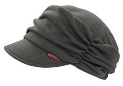 dy_mode Schirmmütze Unisex Mütze Baseball Cap im Faltenlook - C022 (BM208-Grau) von dy_mode