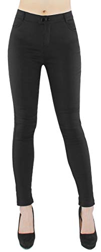 dy_mode Thermo Hose Damen gefütterte Jeanshose mit Innenfleece - TDH008 (38/M, TDH008-Schwarz) von dy_mode