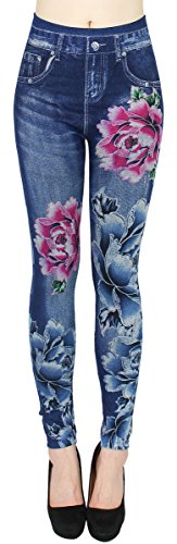 dy_mode Thermo Leggings Damen/Thermo Jeggings mit Innenfutter Teddyfleece Damen Thermo Leggins - Gr. 36-42 - WL046-049 (36/38 - S/M, WL046) von dy_mode