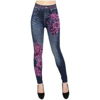 dy_mode Thermoleggings Thermo Leggings Damen Jeggings Gefüttert Jeans-Optik Thermohose elastischem Bund von dy_mode