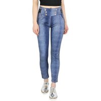 dy_mode Treggings Damen Röhrenhose Treggings Jeans Optik Stoff Hose Jeggings mit elastischem Bund von dy_mode