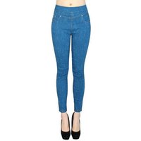 dy_mode Treggings Damen Treggings Jeans Optik Röhren Hose Skinny Pants mit Elastischem Bund von dy_mode