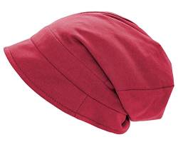 dy_mode Unisex Schirmmütze Damen Beanie Herren Mütze mit Schirm Kappe - BM134 (BM134-Rot) von dy_mode