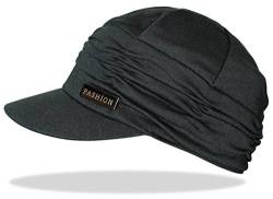 dy_mode Unisex Schirmmütze Mütze Baseball Kappe Kapi Cap im stylischen Kopftuch-Look - C022 (C022-Schwarz) von dy_mode
