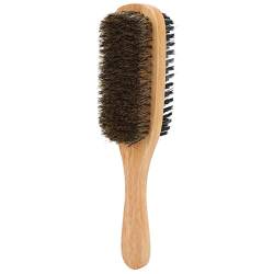 Doppelseitige Bartbürste, Bart-Styling-Bürsten Für Männer, Haarbürsten aus Holz, Haarpeeling Mit Holzgriff Und Rasierkamm Für Den Heimsalon von dykaae