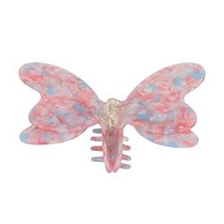 Schmetterlings-Haarklammer, Große, Rutschfeste Backenklammer, Haarhalteklammer Für Frauen Und Mädchen(Rosa) von dykaae
