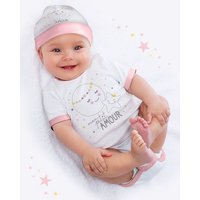 dynamic24 Neugeborenen-Geschenkset Baby Set 3 tlg. Sterne Erstlingsset Erstausstattung Geschenk Outfit von dynamic24