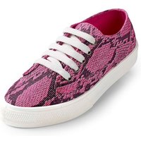 dynamic24 Sneaker Damen Sommer Sneaker Halbschuhe Freizeit pink Glitzer Schuhe Schnürschuhe Textil von dynamic24