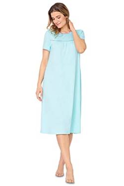 e.FEMME® Damen Nachthemd Nicole II 946 aus 50% Baumwolle und 50% Modal, Mint 44 von e.FEMME