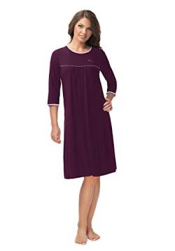 e.FEMME Damen Nachthemd Nicole 42 aus Viskose/Elasthan (Aubergine, 38) von e.FEMME