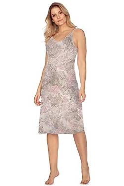 e.Femme® Damen Negligee Nachthemd Kaja 1112 Viskose (Paisley/Braun, 46) von e.Femme