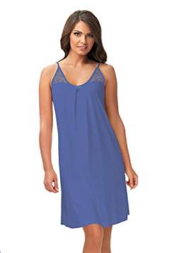 e.Femme Damen Nachthemd Negligee Lena II 896 aus Baumwolle und Lenzing® Modal, Jeans 44 von e.Femme