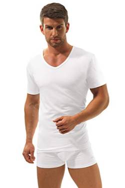 e.VIP Herren V-Shirt Business Unterhemd Hemdchen Marco 15505 aus Baumwolle + Modal, Weiß XL von e.VIP
