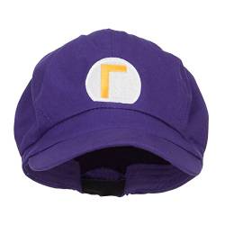 e4Hats.com Wario Waluigi Newsboy Cap aus bestickter Baumwolle, Violett, Einheitsgröße von e4Hats.com