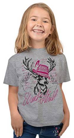Kinder T-Shirt Wuids MADL Mädchen T-Shirt Kinder Motiv Tracht Kids Trachten-Shirt Mädchen Leiberl von echtfesch