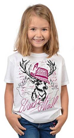 Kinder T-Shirt Wuids MADL Mädchen T-Shirt Kinder Motiv Tracht Kids Trachten-Shirt Mädchen Leiberl von echtfesch