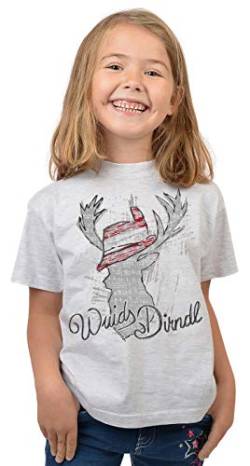 Mädchen T-Shirt Kinder T-Shirt Wuids Dirndl Motiv Tracht Kids Trachten-Shirt Mädchen Leiberl von echtfesch